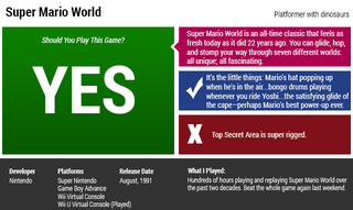 Illustration for article titled Super Mario World: The Kotaku Review